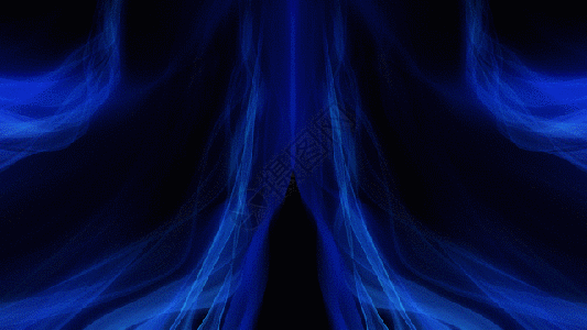 蓝色丝绸粒子框gif图片