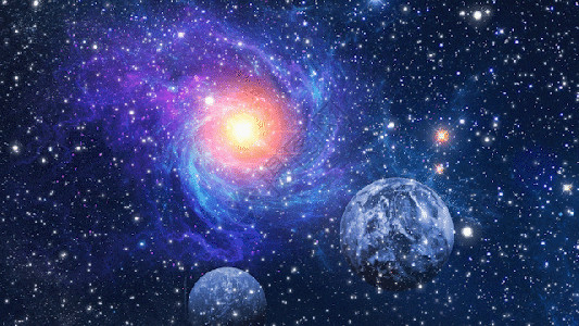 银河系行星大气唯美宇宙星辰gif高清图片