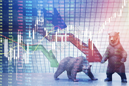 股票下滑熊市股票设计图片