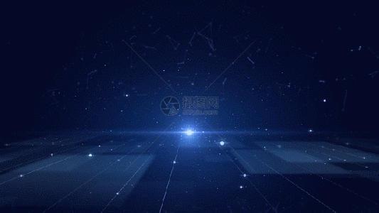 科技空间粒子光线背景GIF图片