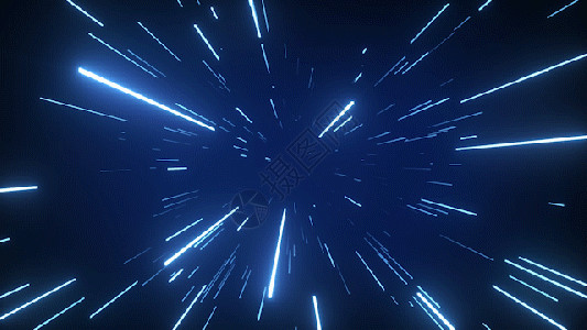 空中拍摄照片科技感光束穿梭突破次元动画GIF高清图片