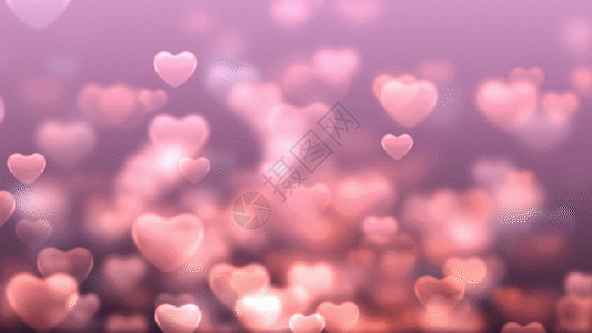 紫粉色闪点光效粉色唯美动态粒子爱心背景视频元素gif高清图片