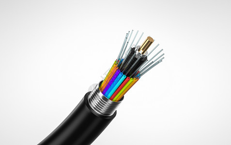 白色光纤光缆电线光纤设计图片