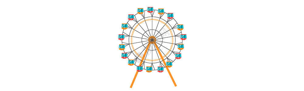 休闲设施摩天轮分隔符gif高清图片