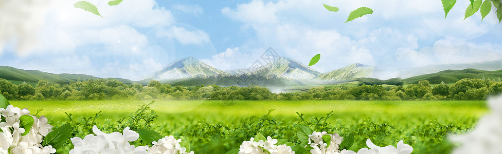 绿化山环保背景设计图片