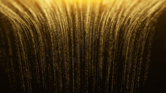 喷泉素材云盘金色粒子光线下落GIF高清图片
