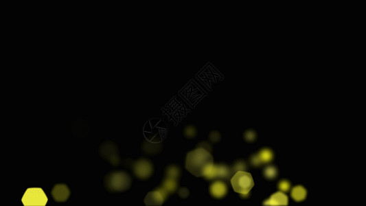 黄色闪光六角光斑粒子GIF高清图片