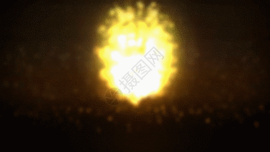 金色粒子球爆炸GIF图片