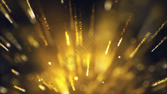 金色粒子雨下落GIF图片