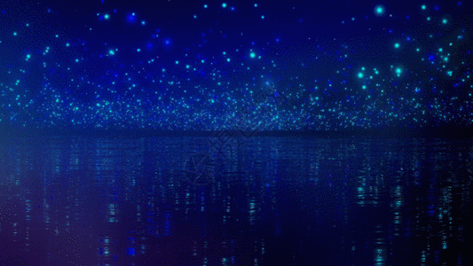 蓝色粒子旋转星空背景GIF图片