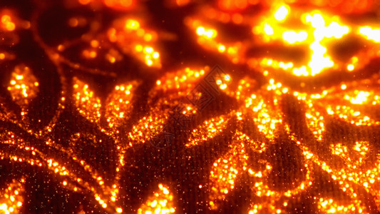 红色火焰状羽毛粒子火焰花背景GIF高清图片