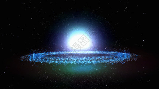 蓝色光芒星星粒子星空背景GIF高清图片
