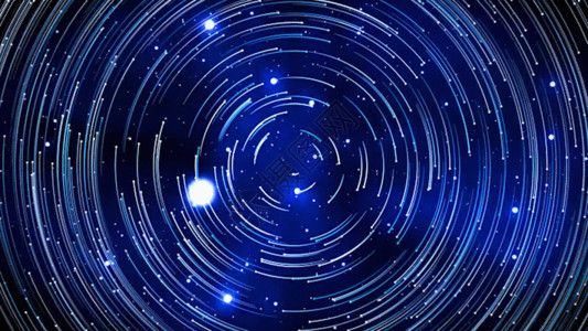 蓝色圆圈火焰粒子星空转盘GIF高清图片