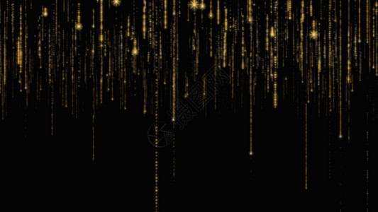 金色星空素材粒子雨下落动画GIF高清图片