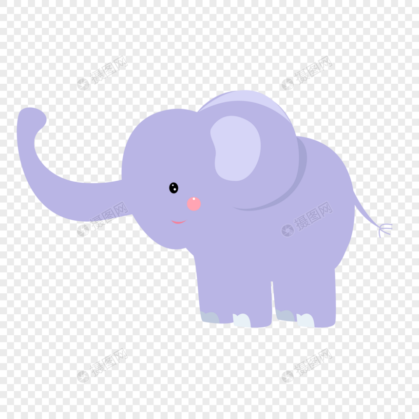 大象动物卡通大象图片