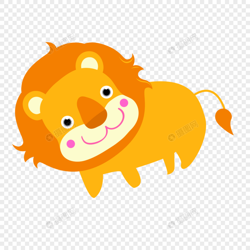 狮子动物卡通狮子图片
