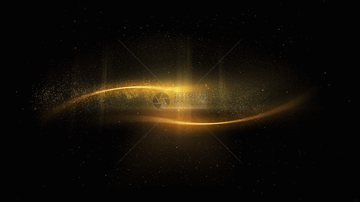 金色粒子光线动画GIF图片
