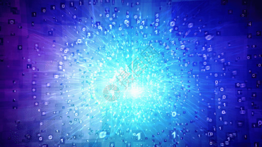蓝色数字2科技粒子数字动画GIF高清图片