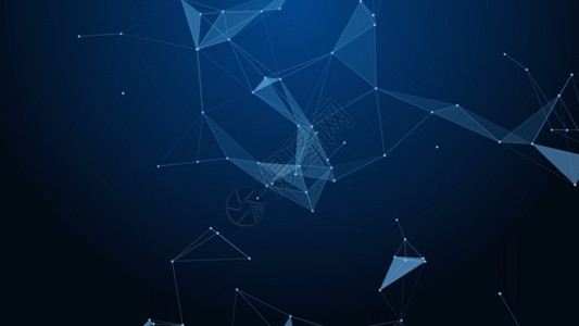 黑色几何三角形蓝色科技点线动画GIF高清图片