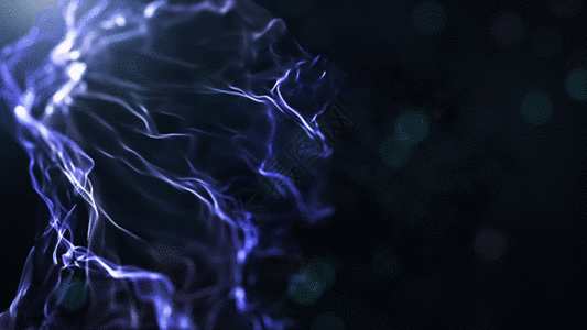 蓝色粒子光线动画背景GIF图片