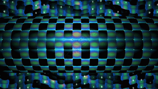 粒子方格组合体旋转动画GIF图片