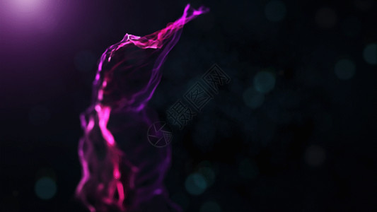 紫色浪漫礼品盒粒子光线旋转动画GIF高清图片