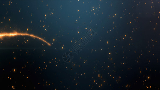 金色小鹿动画粒子火焰旋转动画GIF高清图片