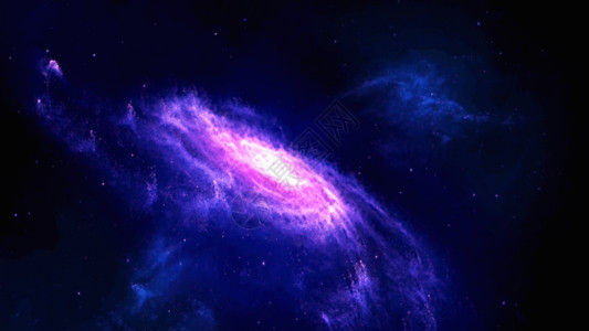 蓝色爆炸云粒子宇宙星空云GIF高清图片