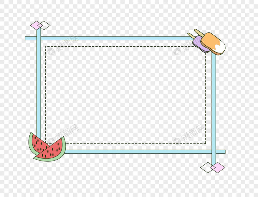 夏天清新边框图片