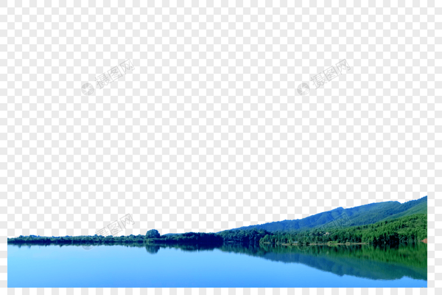湖泊树林图片