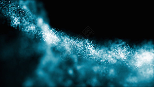 浅蓝色烟雾光效唯美粒子背景gif高清图片