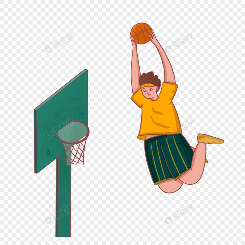 篮球运动员灌篮图片