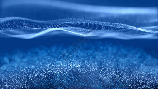 蓝色花纹的布蓝色粒子动画GIF高清图片