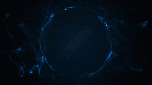 蓝色球科技动画GIF图片