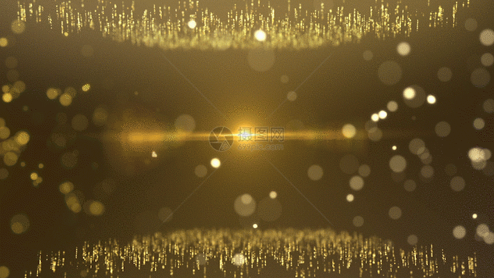 金色粒子动画背景GIF图片