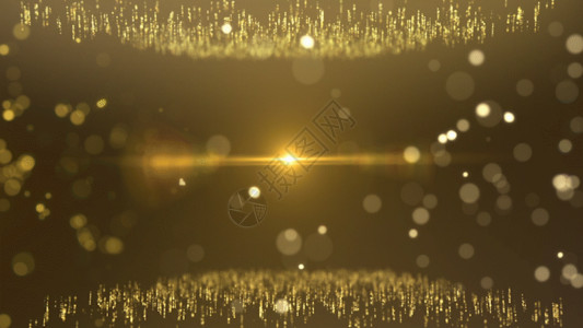 黑色水面金色粒子动画背景GIF高清图片