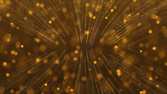 金色粒子线条交汇动画GIF高清图片