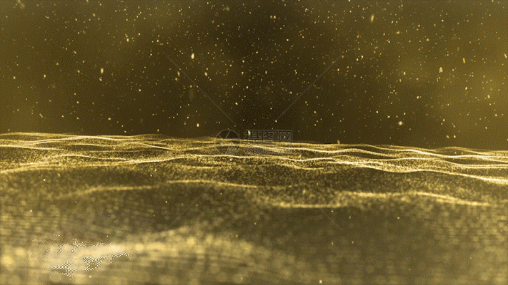 粒子海平面波浪动画GIF图片