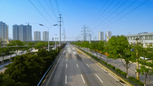 城市景观道路城市交通延时GIF高清图片
