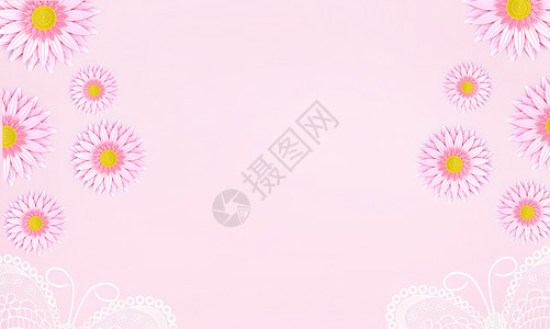 菊花图案粉色菊花背景设计图片