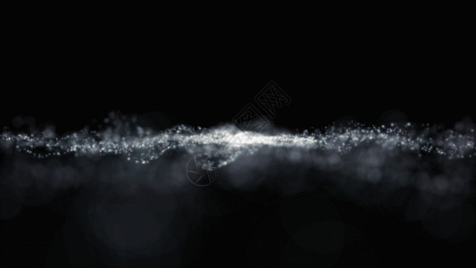 浅蓝色烟雾光效白色漂浮粒子GIF高清图片