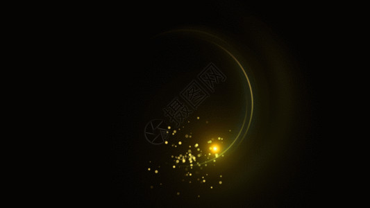 黄色梦幻光圈粒子光圈转场GIF高清图片
