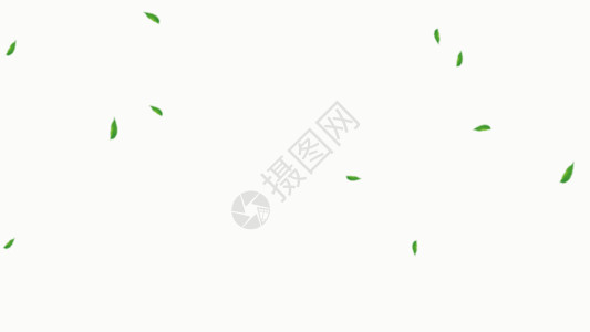 人像后期素材绿叶飘落元素GIF高清图片