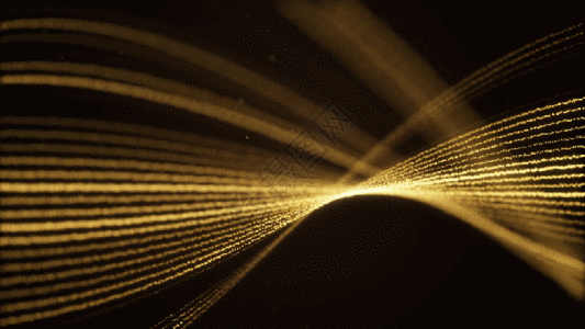 金色线条粒子GIF图片