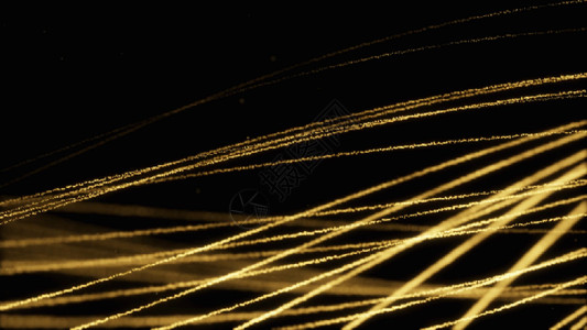 金色婚礼蝴蝶结金色线条粒子GIF高清图片