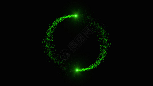 绿色花边圆圈炫彩光晕粒子转场GIF高清图片