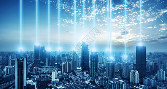 网络科技城市背景图片