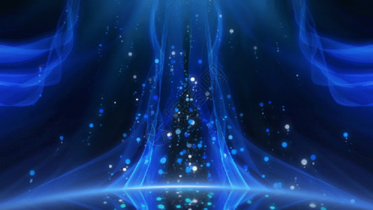 梦幻光斑蓝色丝绸梦幻粒子GIF高清图片