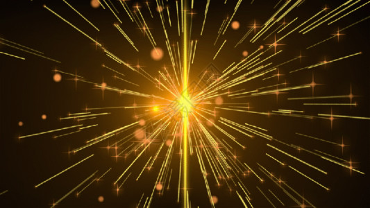 粒子发散唯美浪漫十字星发散金色粒子星空GIF高清图片