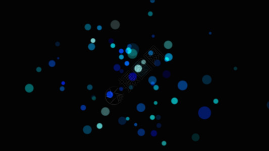 多彩圆玻璃蓝色光斑粒子动画GIF高清图片